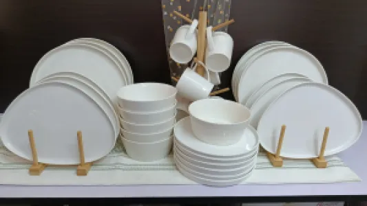White Plain Ceramic Dinnerware Set