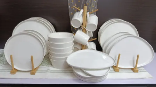 White Plain Ceramic Dinnerware Set