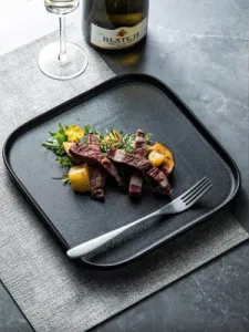 Square Ceramic Dish Porcelain Dessert Plate