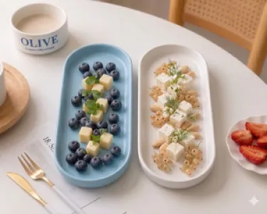 minimalist rectangular serving platters