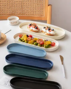 minimalist rectangular serving platters