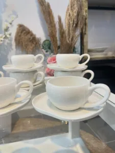 ✴️12pcs Premium Porcelain Cup & Cup saucer