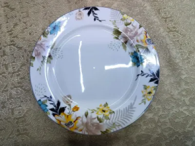 6pcs floral patterned ceramic dinner plate