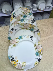 6pcs floral patterned ceramic dinner plate