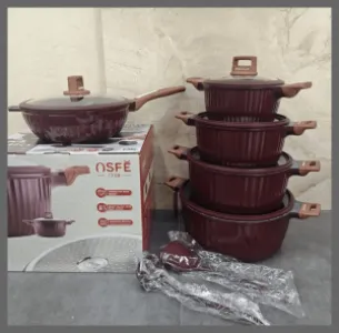 Black Non-stick Cookware Set with Utensils