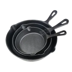 💚3pcs Non-Stick Cast Iron Pan Set