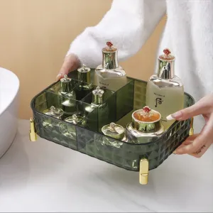 *Large Capacity Multi Grids Transparent Make Up/ cosmetics Organizer