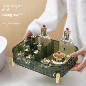 *Large Capacity Multi Grids Transparent Make Up/ cosmetics Organizer
