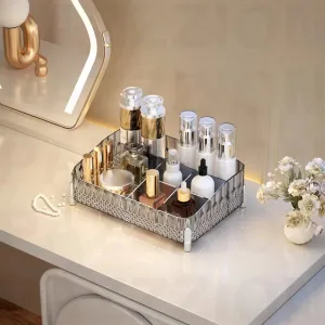 *Large Capacity Multi Grids Transparent Make Up/ cosmetics Organizer