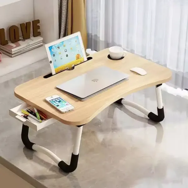 Breakfast laptop table/work table with side drawer