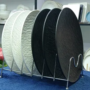 Rock stone texture ceramic dinner plates