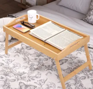 ✴️Foldable wooden Bamboo Bed tray