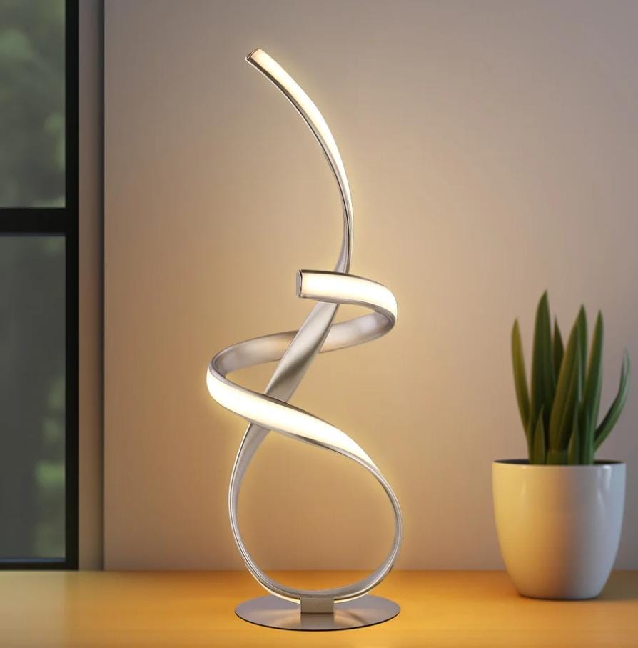 Gold Ribbon LED Table LampGold twisted frame with LED