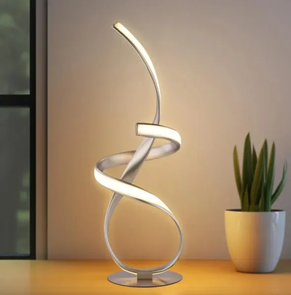 Gold Ribbon LED Table LampGold twisted frame with LED