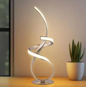 Gold Ribbon LED Table LampGold twisted frame with LED