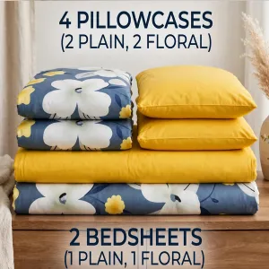 6 pc Flat mix and match bedsheets and pattern bedsheets