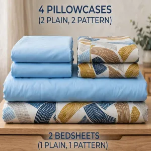 6 pc Flat mix and match bedsheets and pattern bedsheets