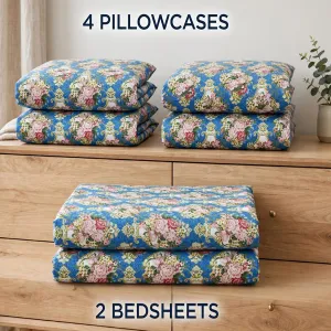 6 pc Flat mix and match bedsheets and pattern bedsheets