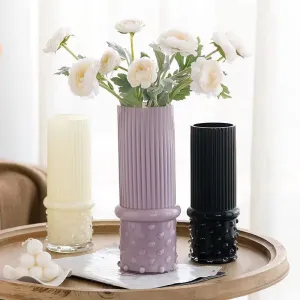 Glass flower vase coloured: