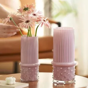 Glass flower vase coloured: