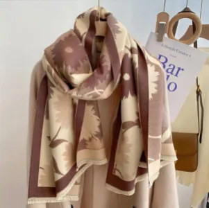 Luxury Floral Print Scarf for Women Warmer