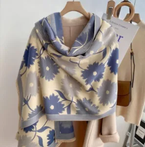Luxury Floral Print Scarf for Women Warmer