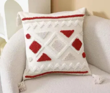 Tufted boho cushion covers