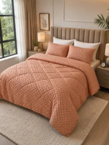 Tufted Duvet with 1 bedsheet and 4 pillow cases.