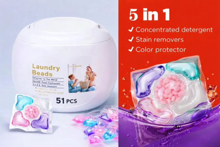 ✨5-in-1 Laundry Pods + Laundry Beads