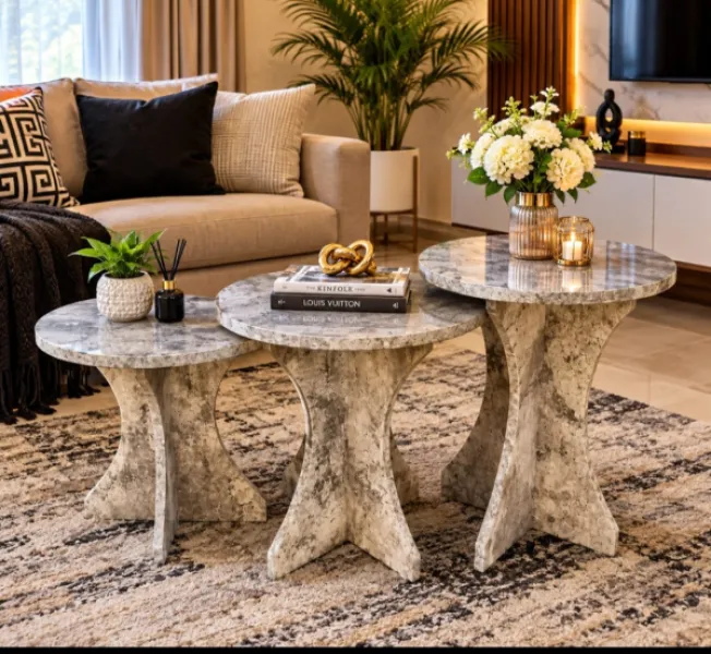 Modern 3 in 1 executive pure wooden table